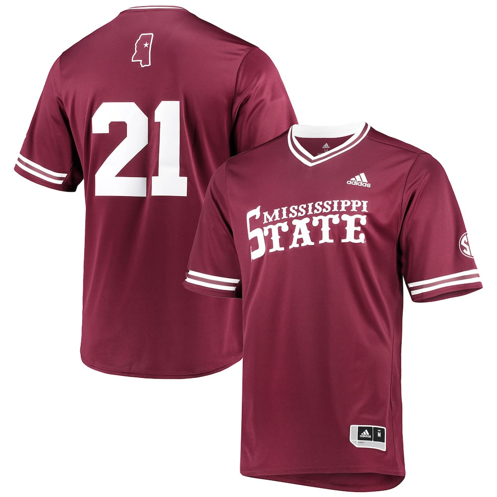 Mississippi State Bulldogs Replica Maroon Baseball Jersey product image