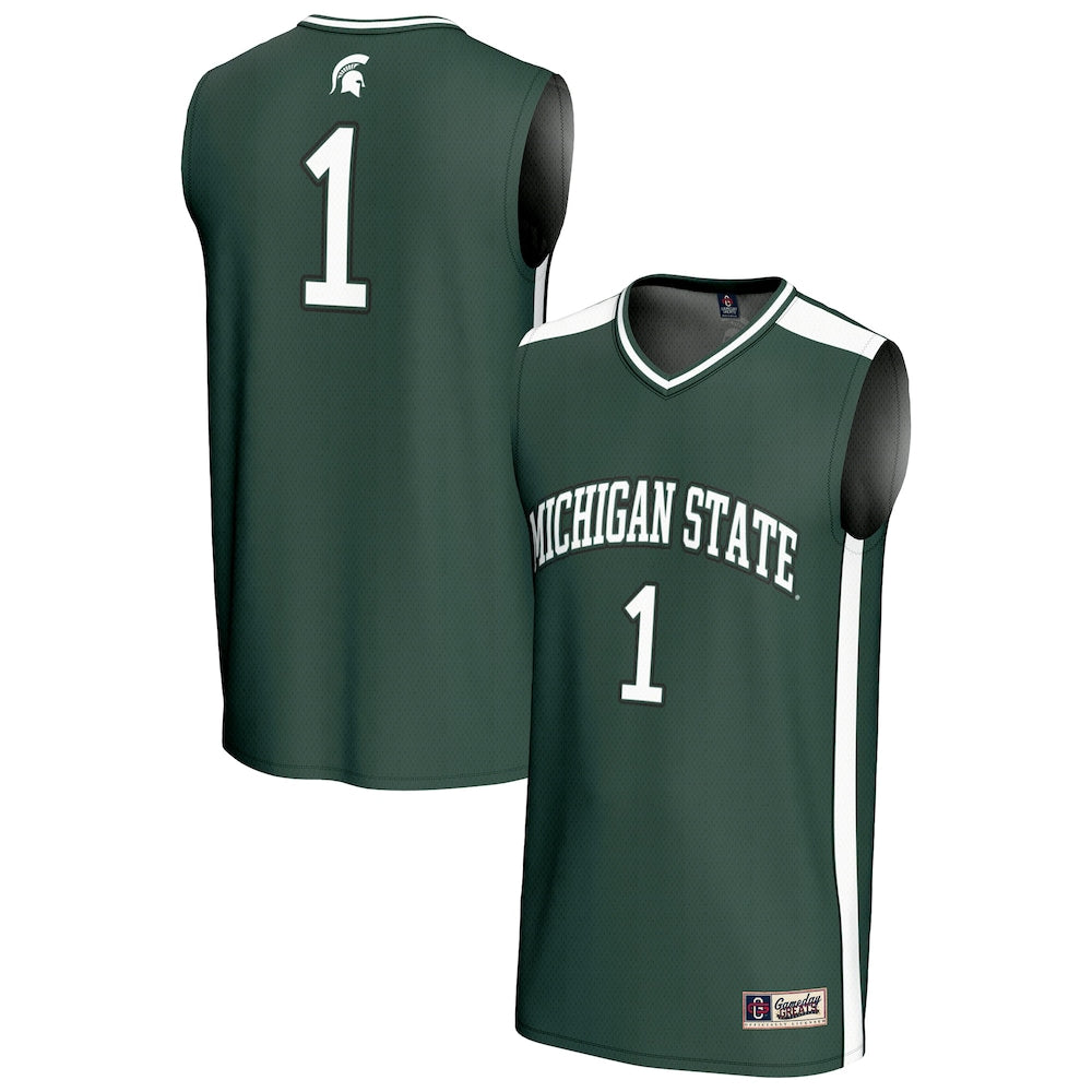 Michigan State Spartans 1963 Lightweight Gameday Greats Green Basketball Jersey product image