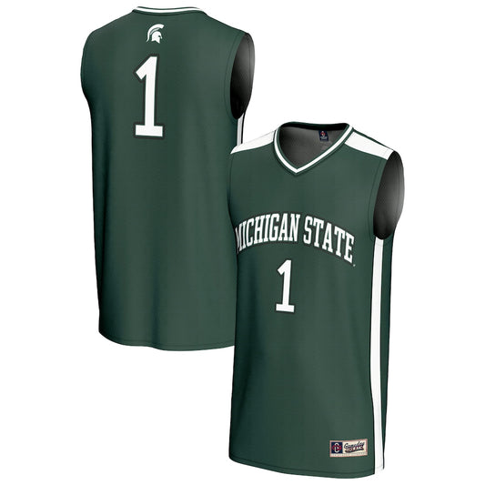 Michigan State Spartans 1963 Lightweight Gameday Greats Green Basketball Jersey product image