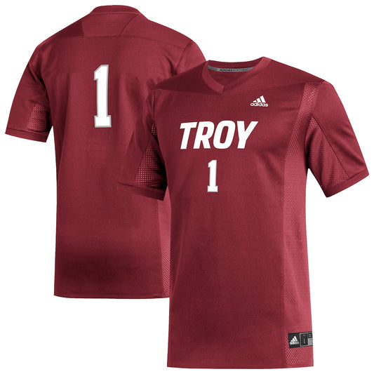 Troy University Trojans #1 1995 Replica Cardinal Football Jersey product image