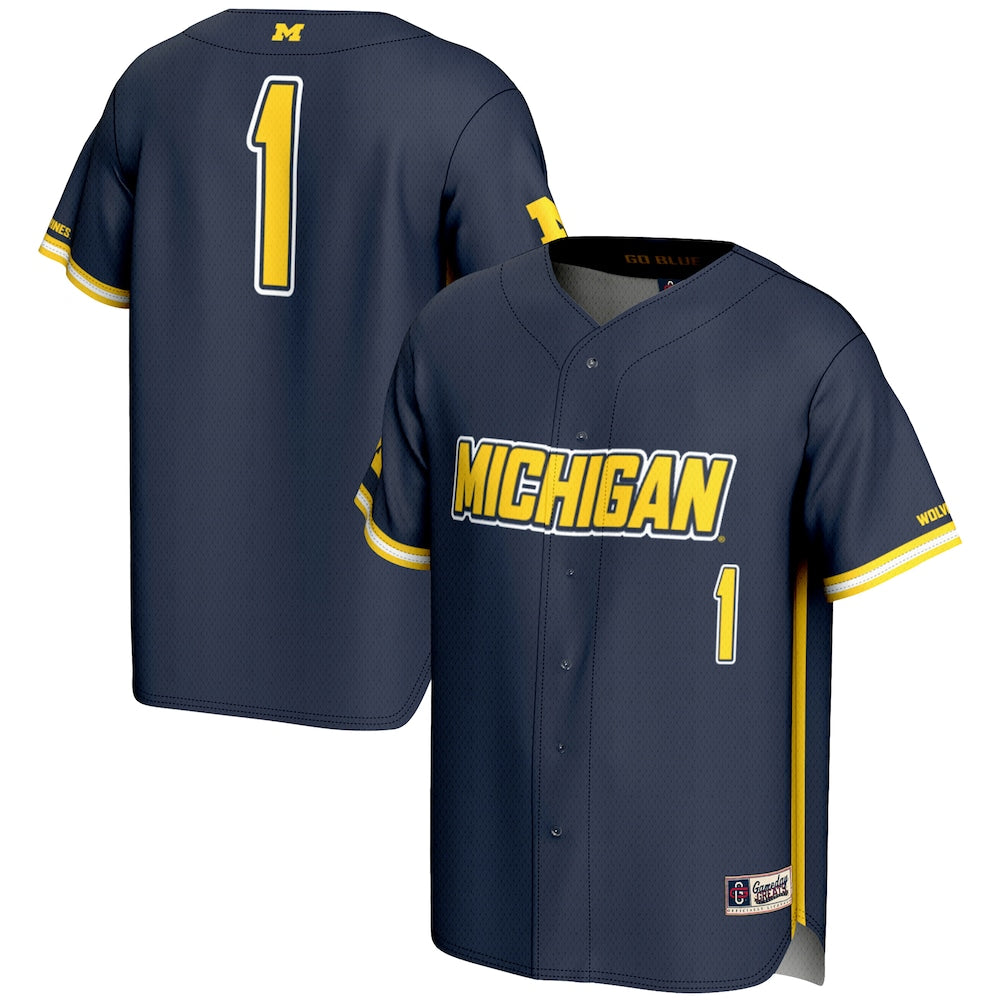 Michigan Wolverines 1982 Lightweight Gameday Greats Navy Baseball Jersey product image