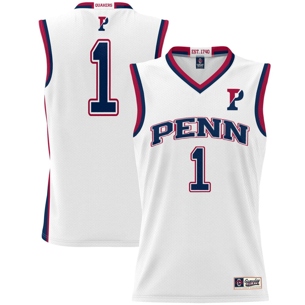 Pennsylvania Quakers 1931 Lightweight Gameday Greats White Basketball Jersey product image