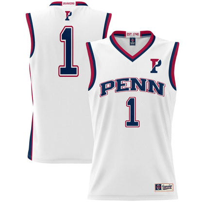 Pennsylvania Quakers 1931 Lightweight Gameday Greats White Basketball Jersey product image