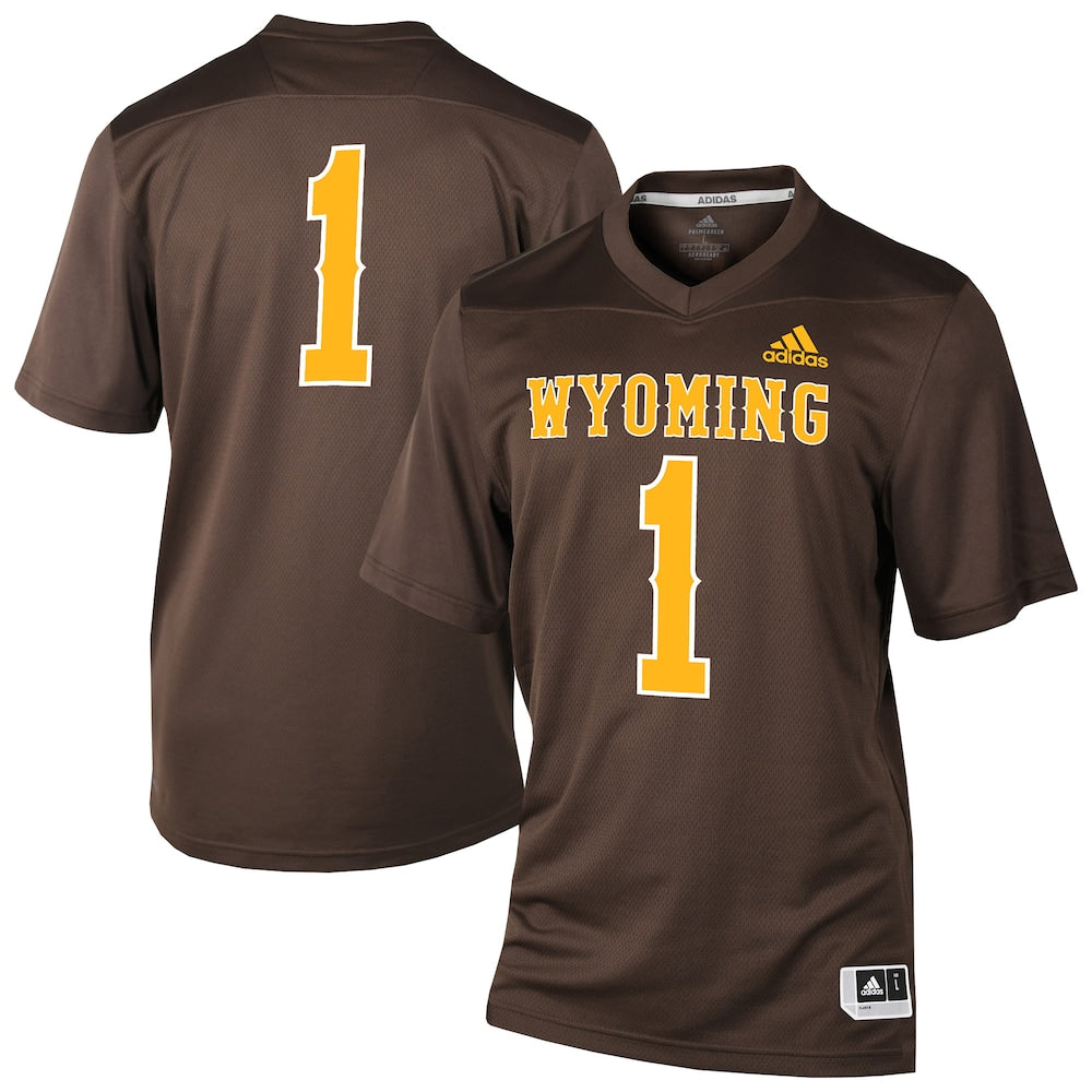Wyoming Cowboys #1 Replica Brown Football Jersey product image
