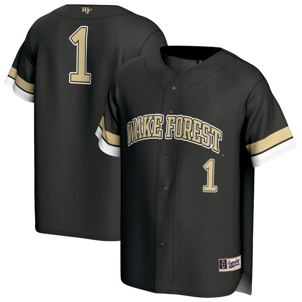 Wake Forest Demon Deacons 1924 Lightweight Gameday Greats Black Baseball Jersey product image