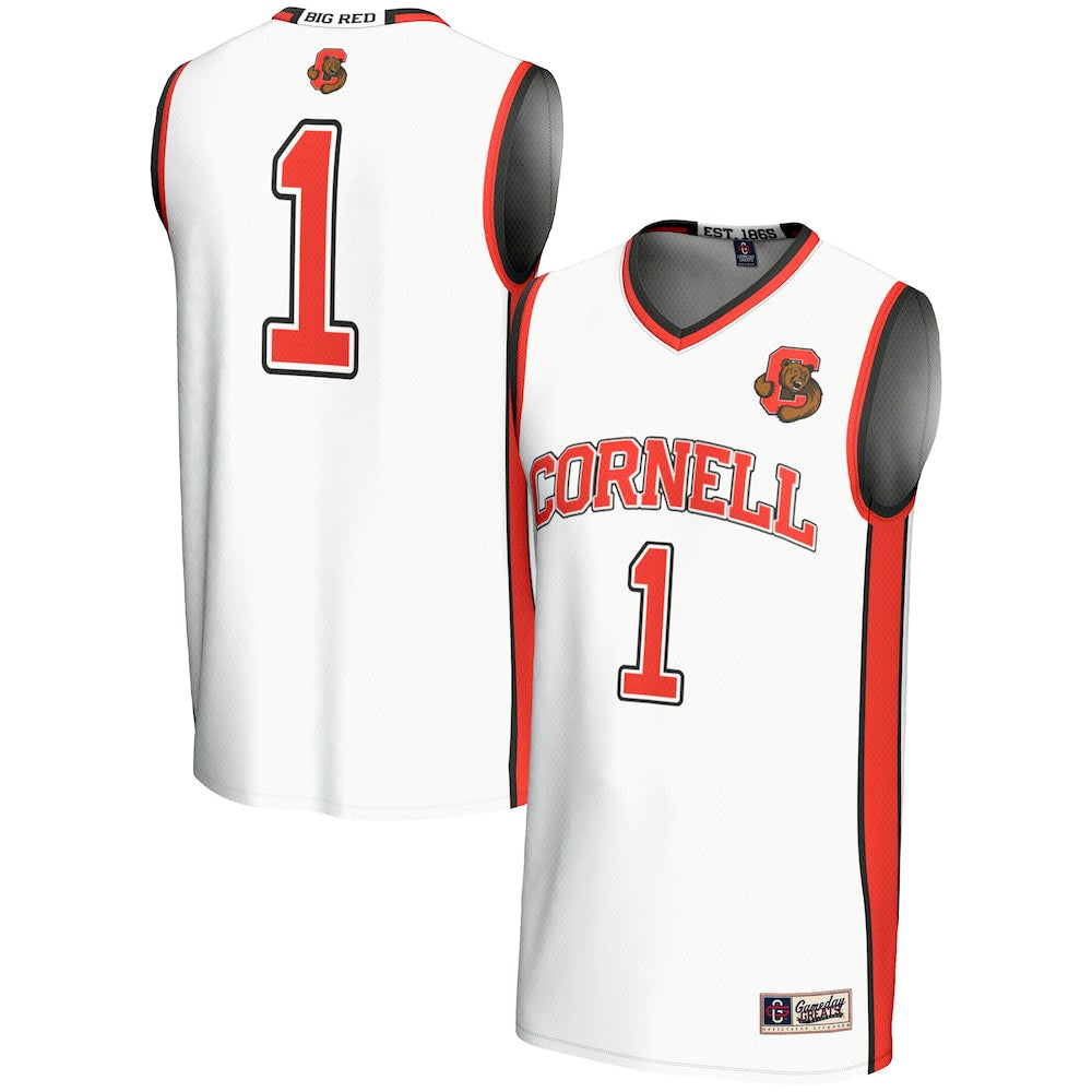 Cornell Big Red 1971 Lightweight Gameday Greats White Basketball Jersey product image