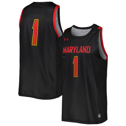 Maryland Terrapins Replica Black Basketball Jersey product image