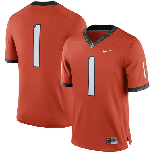 Oklahoma State Cowboys #1 Alternate Game Orange Football Jersey product image