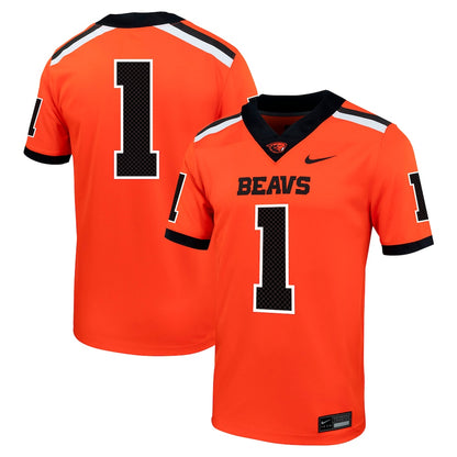 Oregon State Beavers #1 Untouchable Orange Football Jersey product image