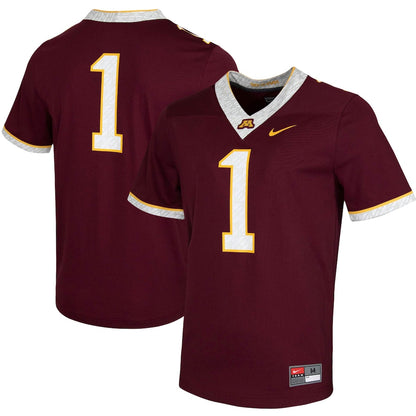 Minnesota Golden Gophers #1 Game Untouchable Maroon Football Jersey product image