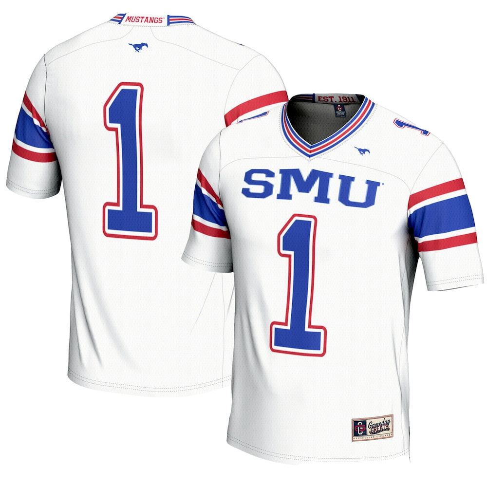 SMU Mustangs Gameday Greats White Football Jersey product image