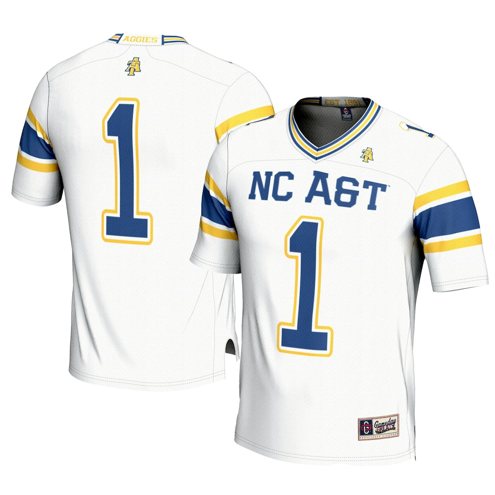 North Carolina A&t Aggies Gameday Greats White Football Jersey product image