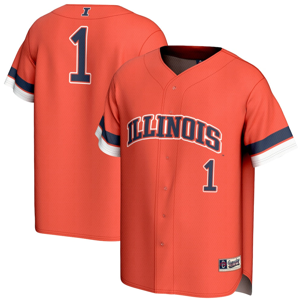 Illinois Fighting Illini Gameday Greats Orange Baseball Jersey product image
