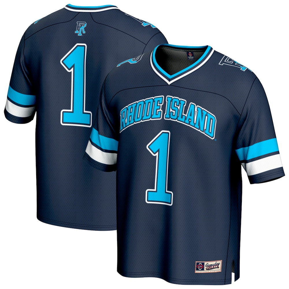 Rhode Island Rams Gameday Greats Navy Football Jersey product image