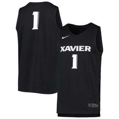 Xavier Musketeers #1 Replica Black Basketball Jersey product image