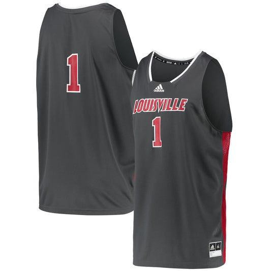 Louisville Cardinals #1 Retro Gray Football Jersey product image