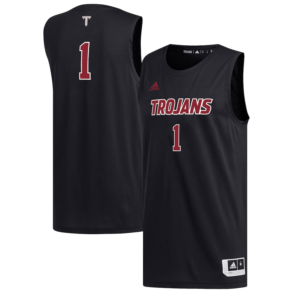 Troy University Trojans #1 Replica Black Basketball Jersey product image