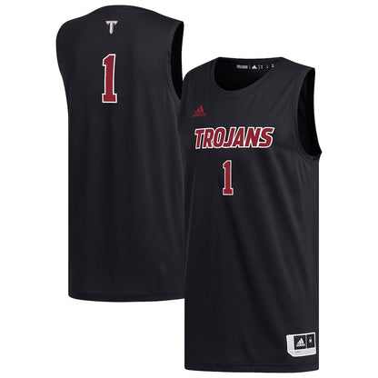 Troy University Trojans #1 Replica Black Basketball Jersey product image