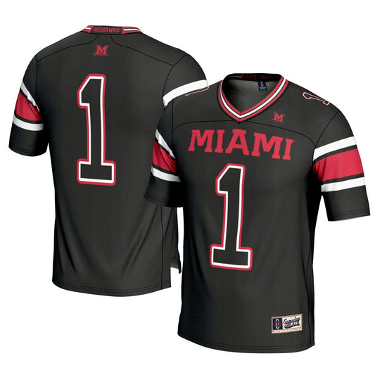 Miami University Redhawks Gameday Greats Black Football Jersey product image