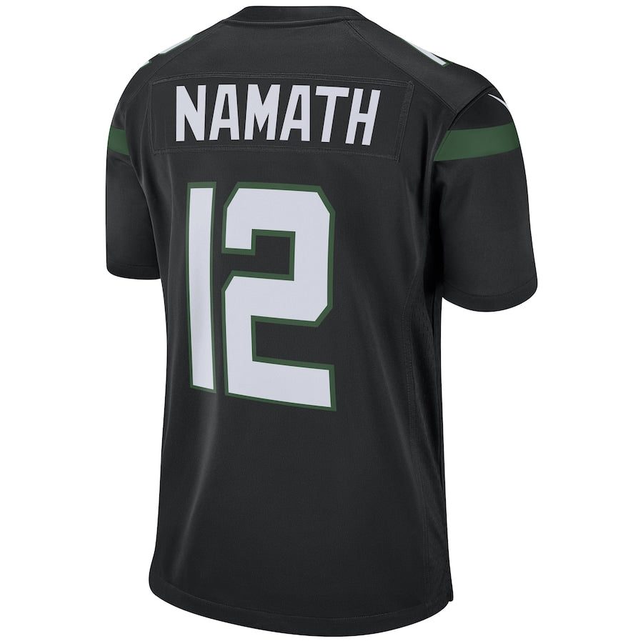 New York Jets Joe Namath Game Black Football Jersey product image