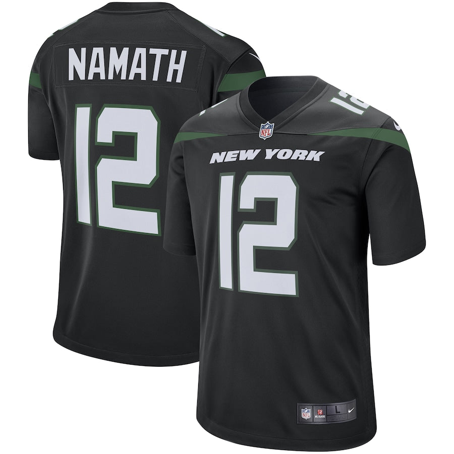 New York Jets Joe Namath Game Black Football Jersey product image