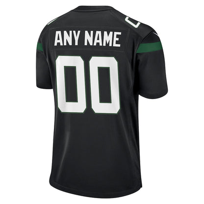 New York Jets 4 Custom Game Black Football Jersey product image