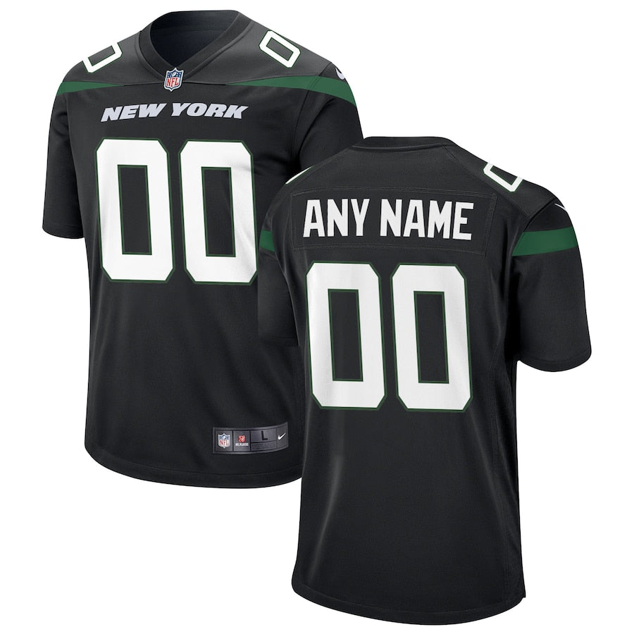 New York Jets 4 Custom Game Black Football Jersey product image