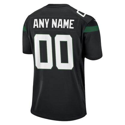 New York Jets Custom Alternate Game Black Football Jersey product image