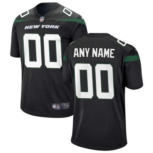 New York Jets Custom Alternate Game Black Football Jersey product image