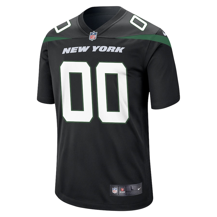 New York Jets Custom Alternate Game Black Football Jersey product image