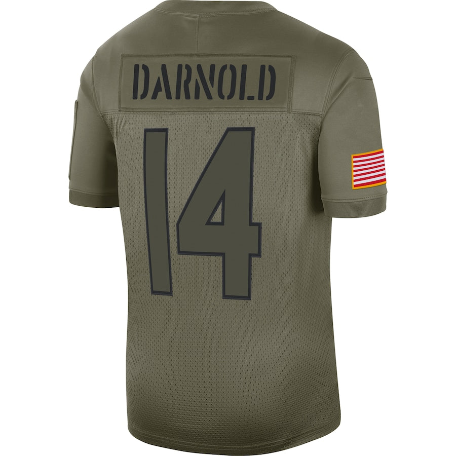 New York Jets Sam Darnold Limited Salute To Service Olive Football Jersey product image