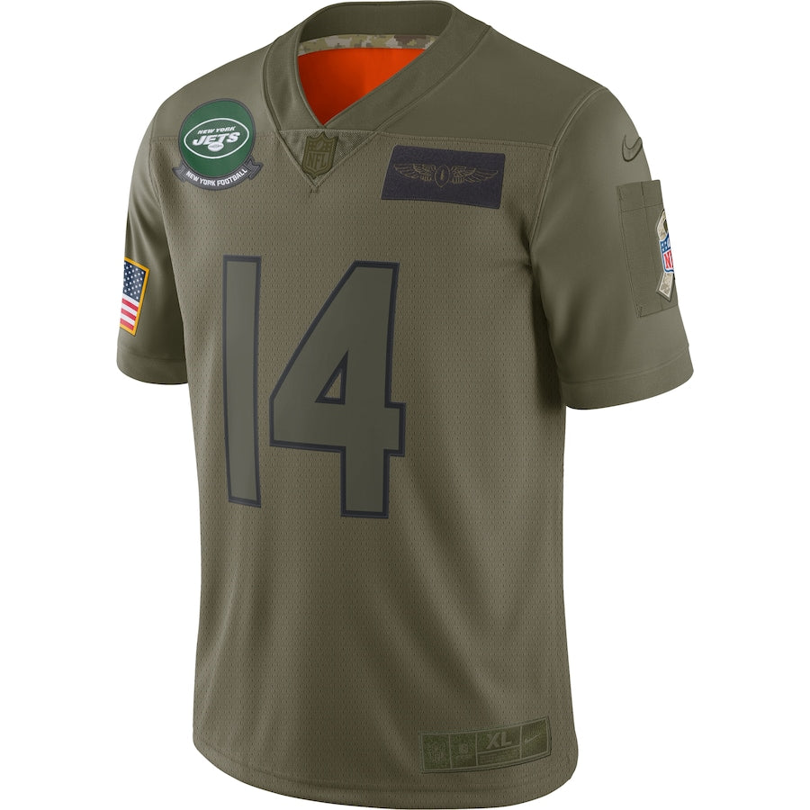 New York Jets Sam Darnold Limited Salute To Service Olive Football Jersey product image