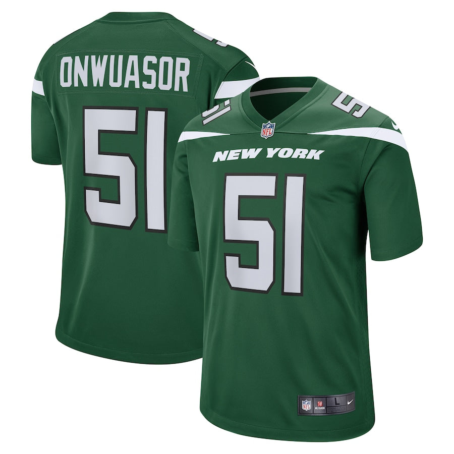 New York Jets Patrick Onwuasor Game Gotham Green Football Jersey product image