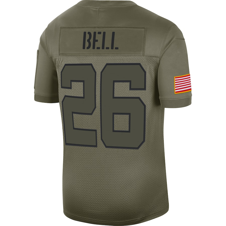 New York Jets Le'veon Bell Limited Salute To Service Olive Football Jersey product image