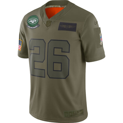 New York Jets Le'veon Bell Limited Salute To Service Olive Football Jersey product image