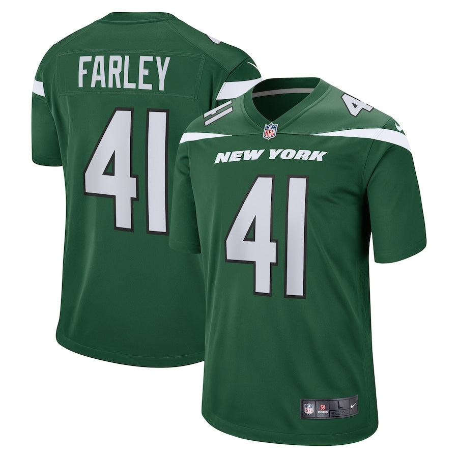 New York Jets Matthias Farley Game Gotham Green Football Jersey product image