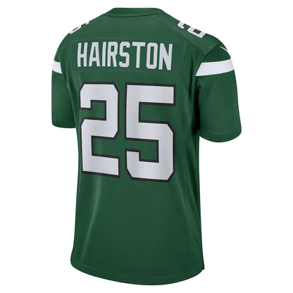 New York Jets Nate Hairston Team Game Gotham Green Football Jersey product image