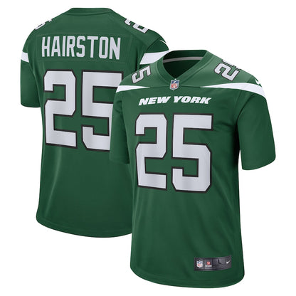 New York Jets Nate Hairston Team Game Gotham Green Football Jersey product image