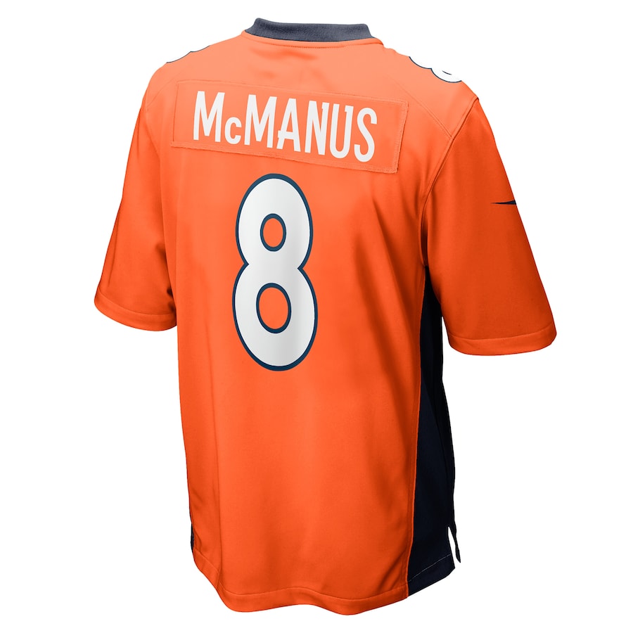 Denver Broncos Brandon Mcmanus Game Orange Football Jersey product image