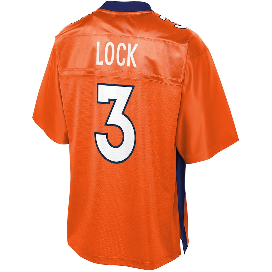 Denver Broncos Drew Lock Pro Line Orange Football Jersey product image