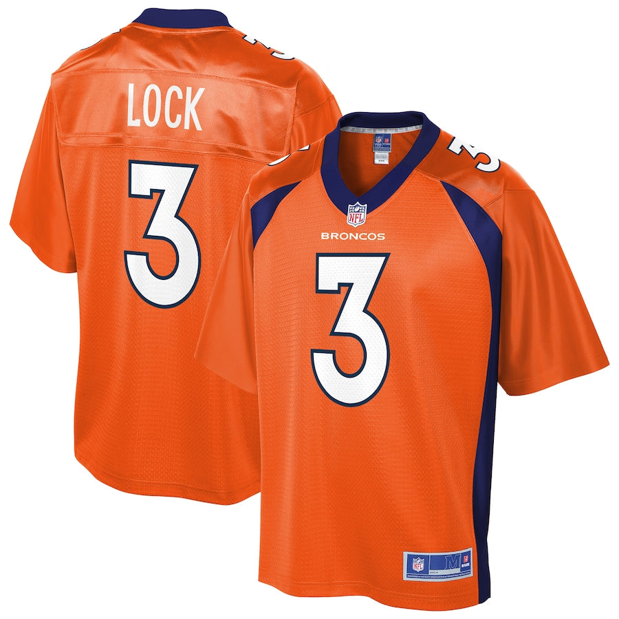 Denver Broncos Drew Lock Pro Line Orange Football Jersey product image