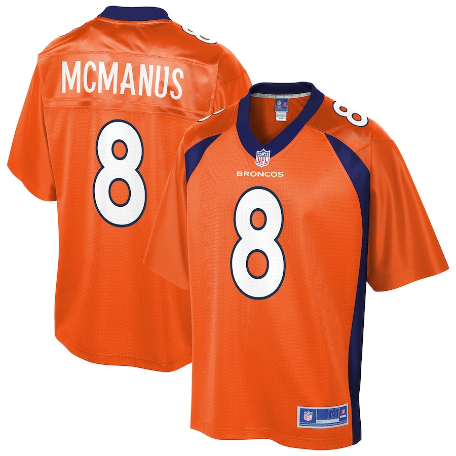 Denver Broncos Brandon Mcmanus Pro Line Orange Football Jersey product image