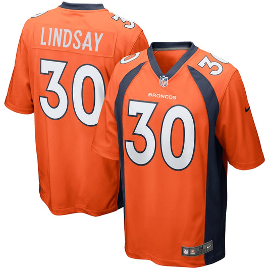 Denver Broncos Phillip Lindsay Game Orange Football Jersey product image