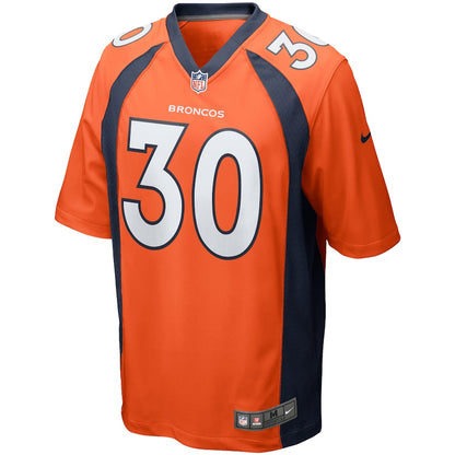 Denver Broncos Phillip Lindsay Game Orange Football Jersey product image