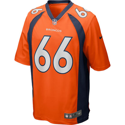 Denver Broncos Dalton Risner Game Orange Football Jersey product image