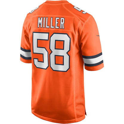 Denver Broncos Von Miller Alternate Game Orange Football Jersey product image