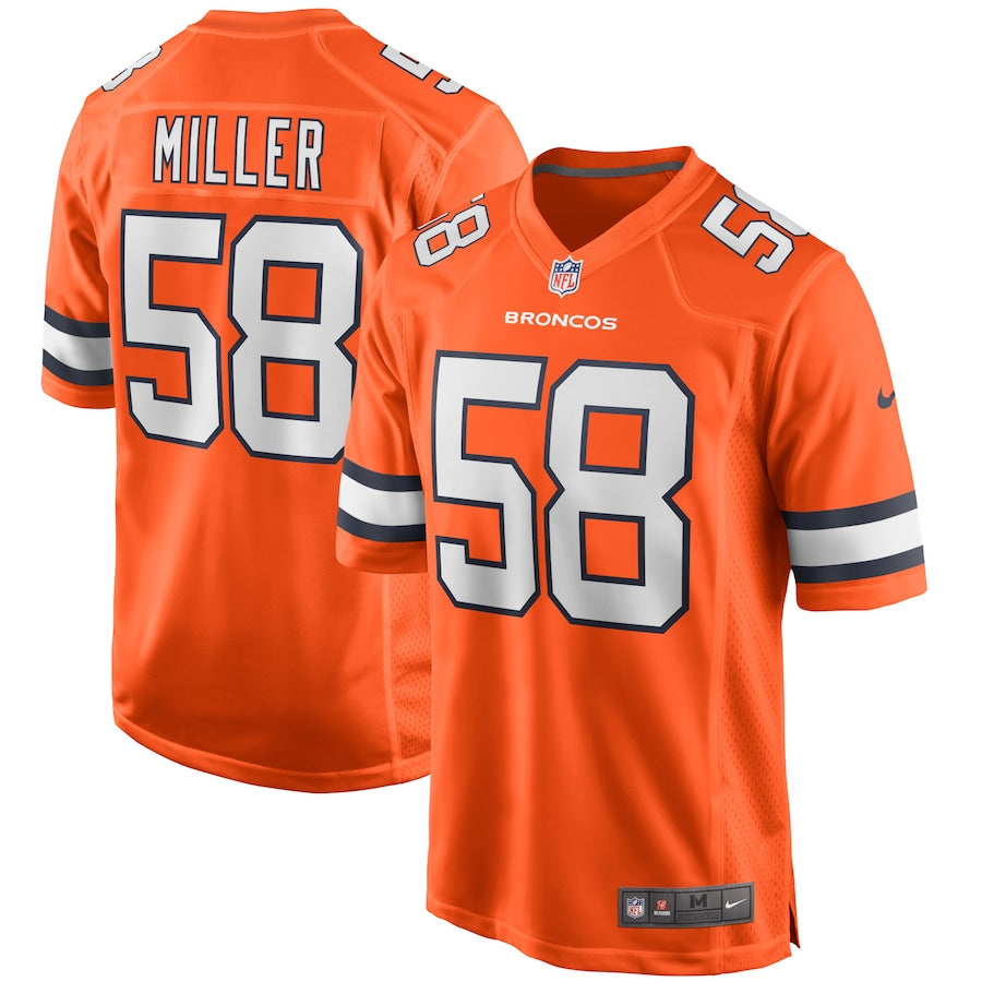Denver Broncos Von Miller Alternate Game Orange Football Jersey product image