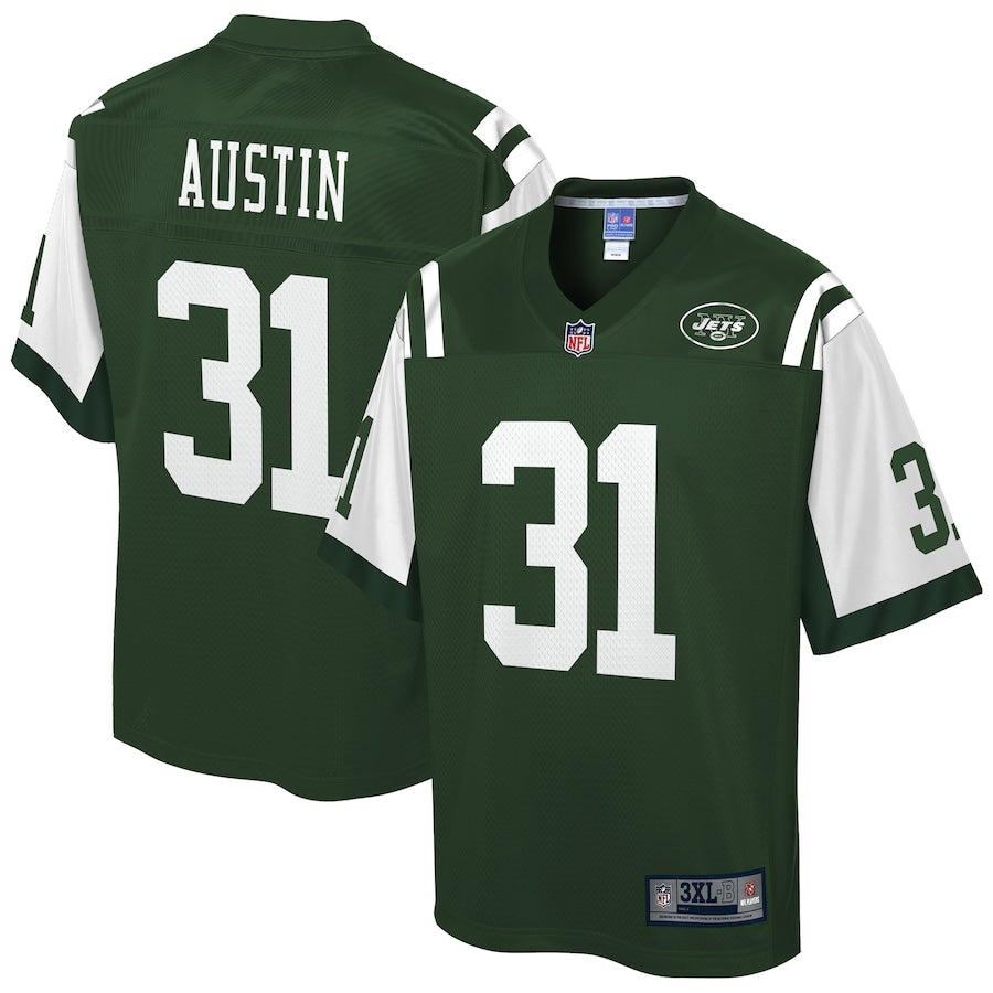 New York Jets Bless Austin Pro Line Big & Tall Gotham Green Football Jersey product image