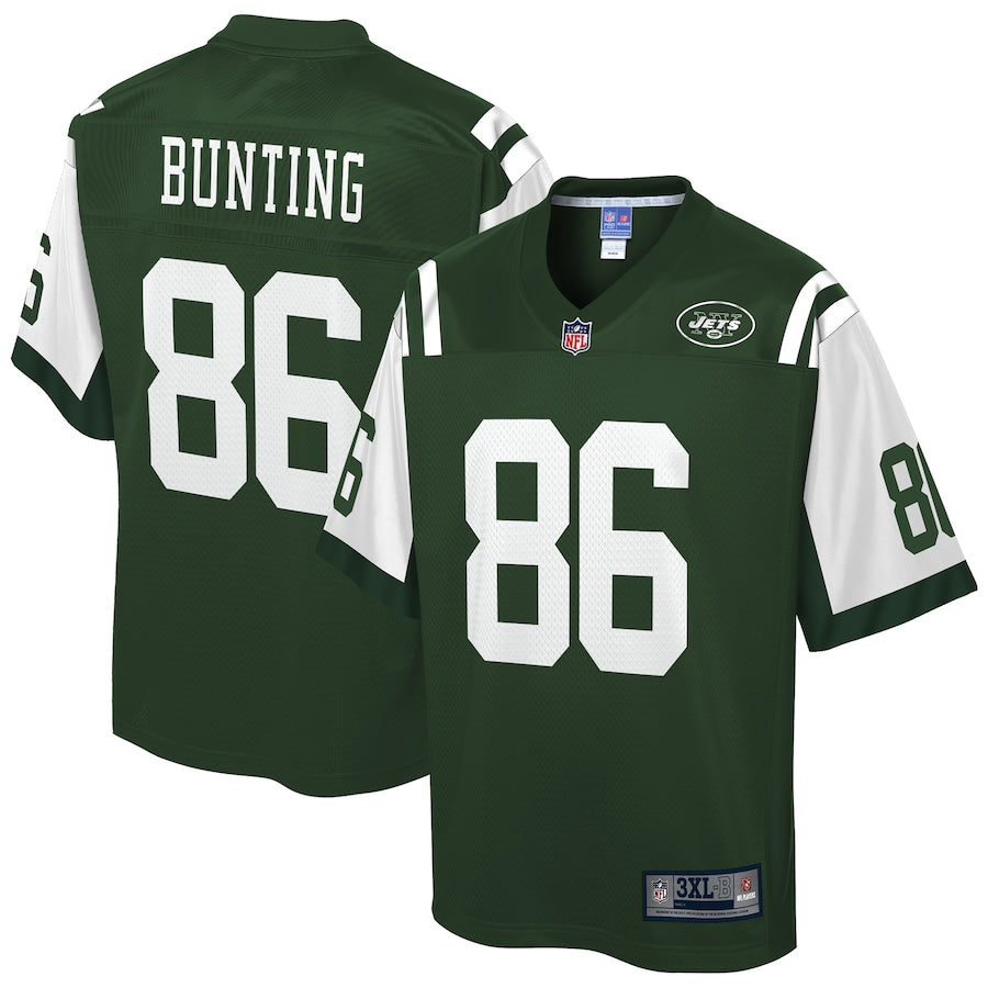 New York Jets Ian Bunting Pro Line Big & Tall Gotham Green Football Jersey product image