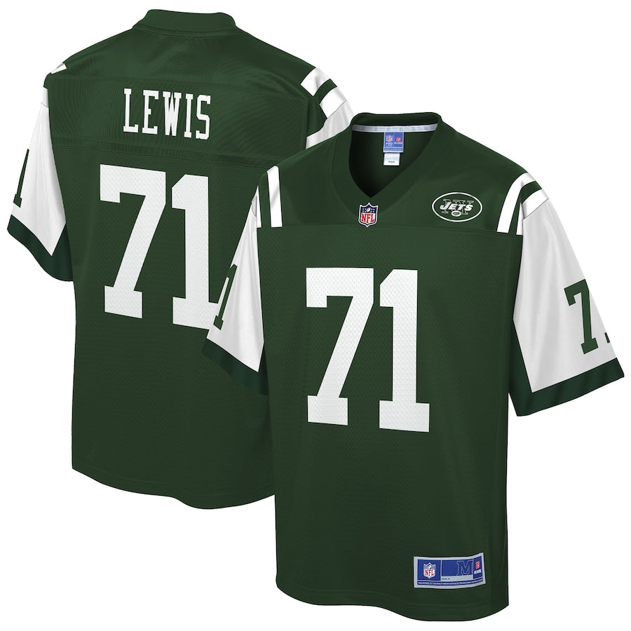 New York Jets Alex Lewis Pro Line Gotham Green Football Jersey product image